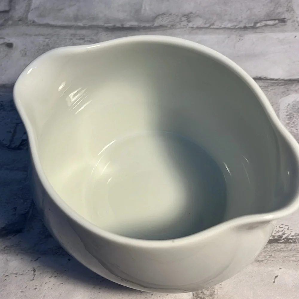 Vintage Noritake double spout gravy bowl cookin serve China white 107 Angela